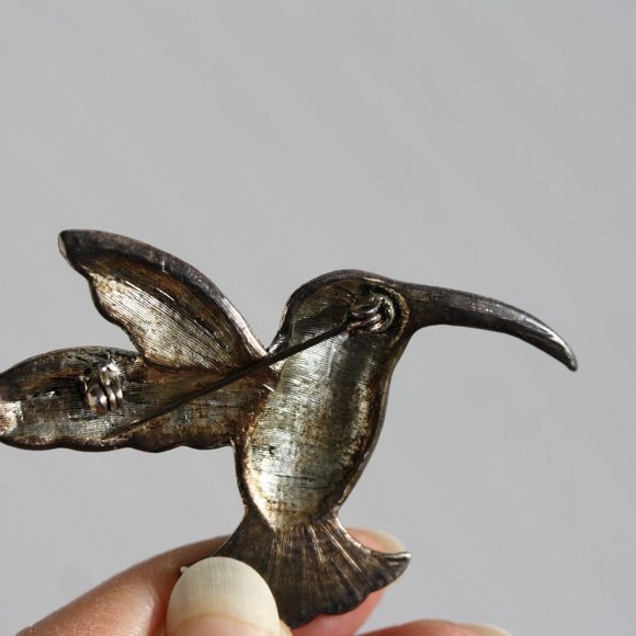 Beautiful Ornate Hummingbird Brooch Pin Enamel Multicoloured Summer jewe… - Picture 4 of 4